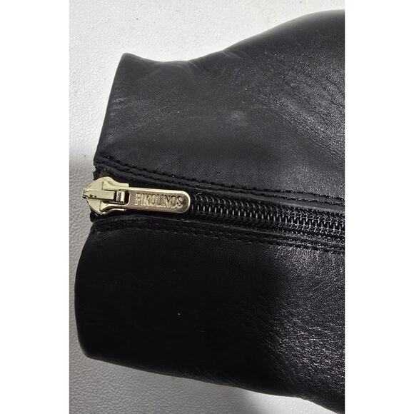 Pikolinos Andorra Ankle Boots Leather Side Zip Heel Tassel Black EU 36/US 5.5-6 - Picture 6 of 13